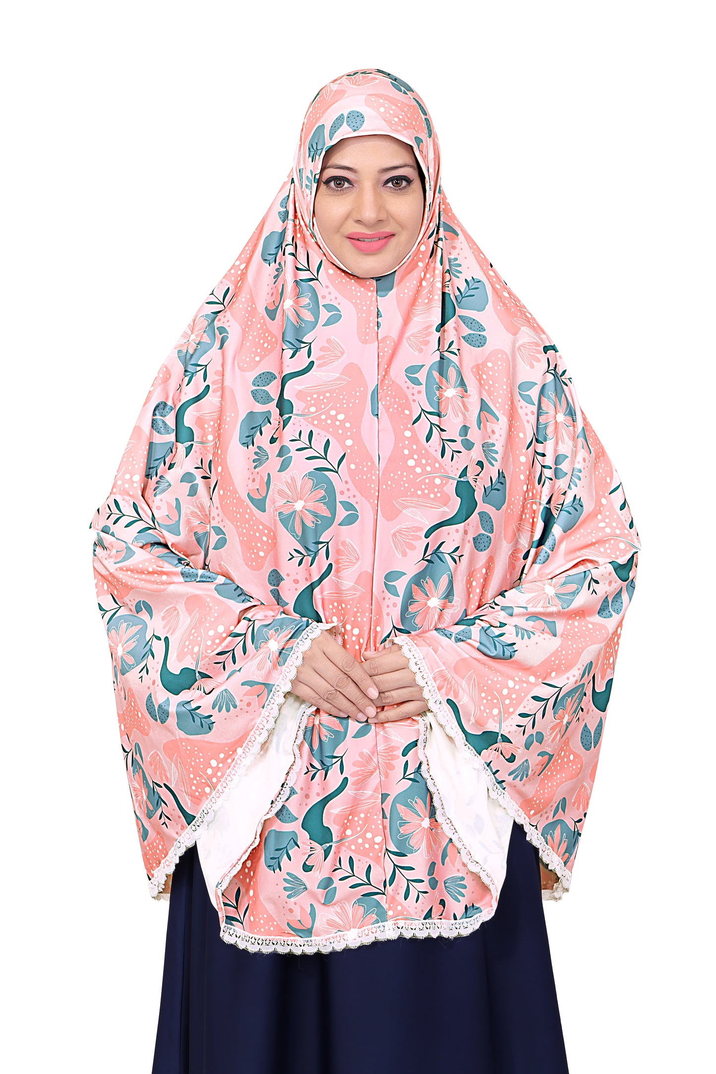 Pink & mint Green Khimar
