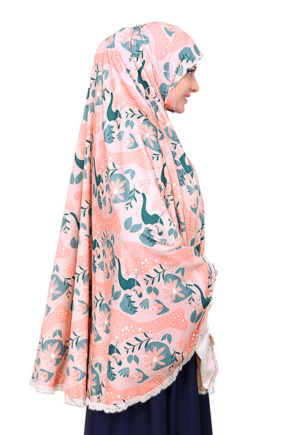 Pink & mint Green Khimar