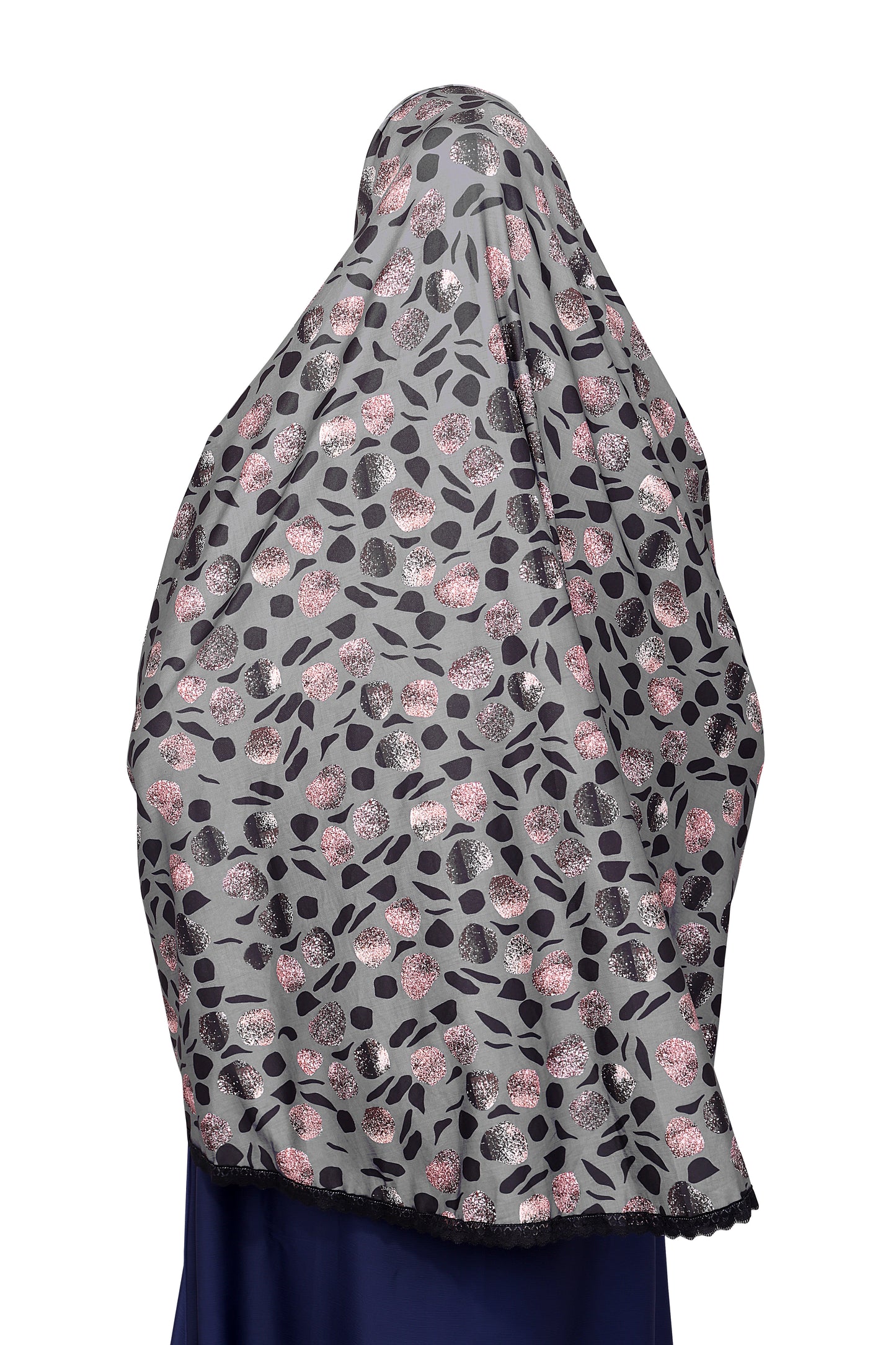 Grey Print Khimar