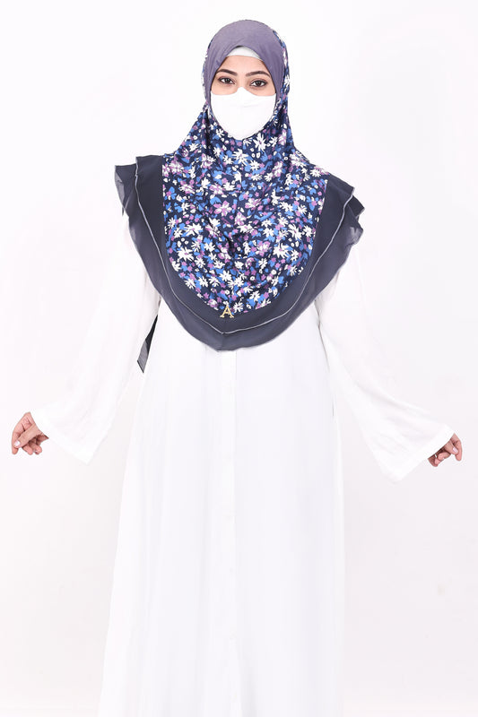 Malaysian Makhna (Dark Blue Floral)