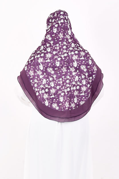 Malaysian Makhna (Purple Floral - Purple Border)
